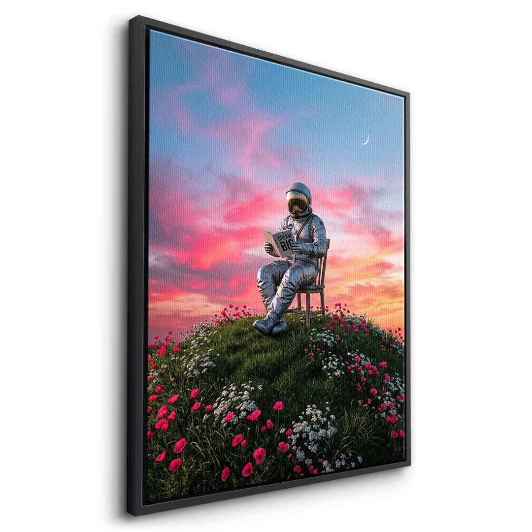 DOTCOMCANVAS® Astronaut's Big Dreams Leinwandbild – Seitenansicht