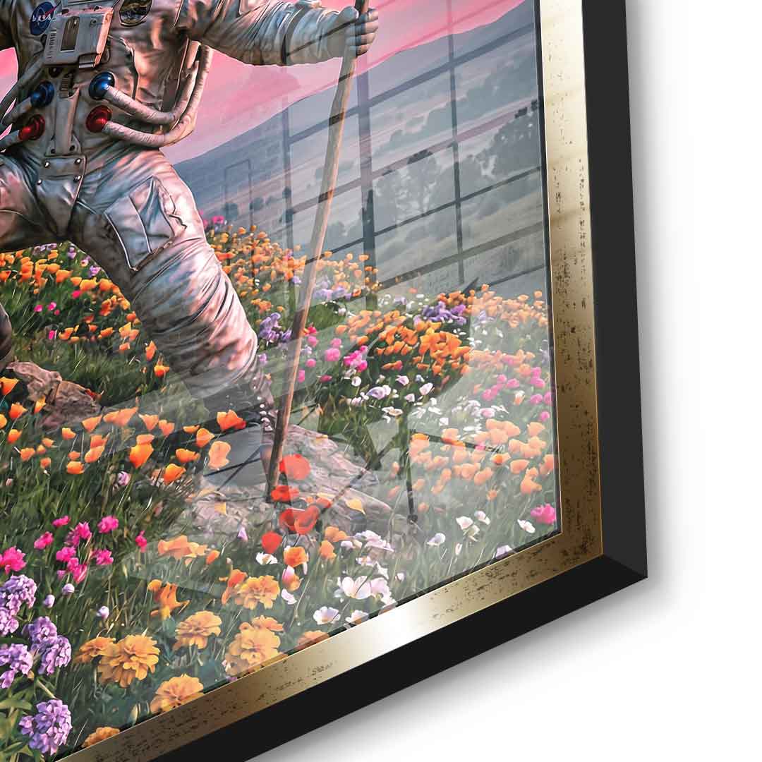 DOTCOMCANVAS® Astronaut's Heavy Burden Acrylglasbild – Detailansicht 2