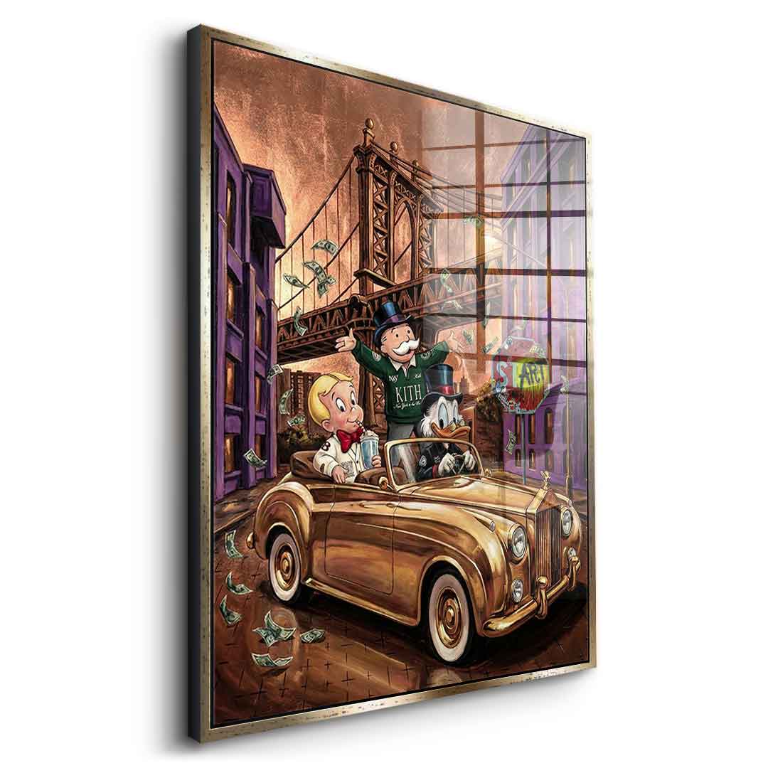 DOTCOMCANVAS New York Vibe Acrylglasbild Seitenansicht Silber Rahmen