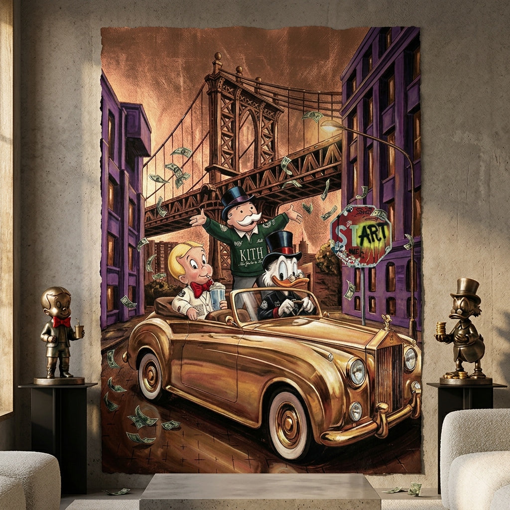 DOTCOMCANVAS New York Vibe Poster Raum-Mockup Wohnzimmer