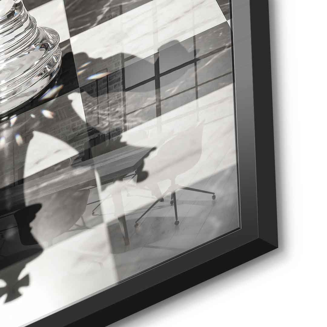 DOTCOMCANVAS Mindset is Everything Acrylglasbild Detailansicht Schwarz Rahmen