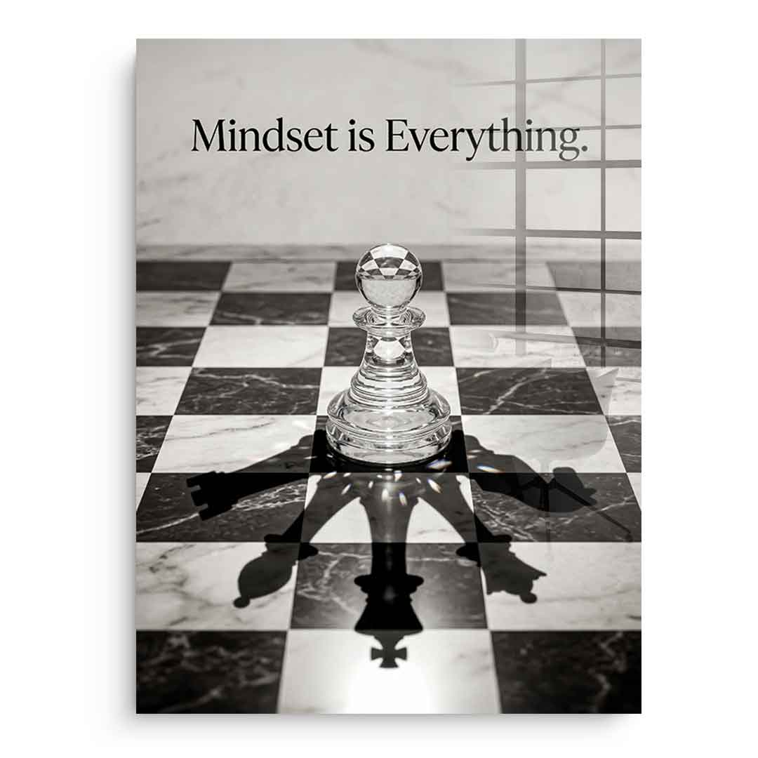 DOTCOMCANVAS Mindset is Everything Acrylglasbild Frontansicht Ohne Rahmen