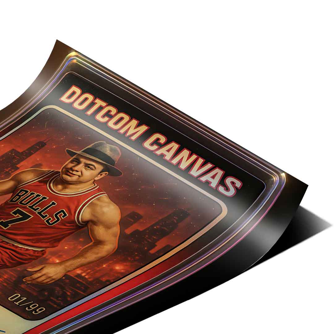 DOTCOMCANVAS Al Capone Basketball Card Poster Eckdetail Vertikal 2