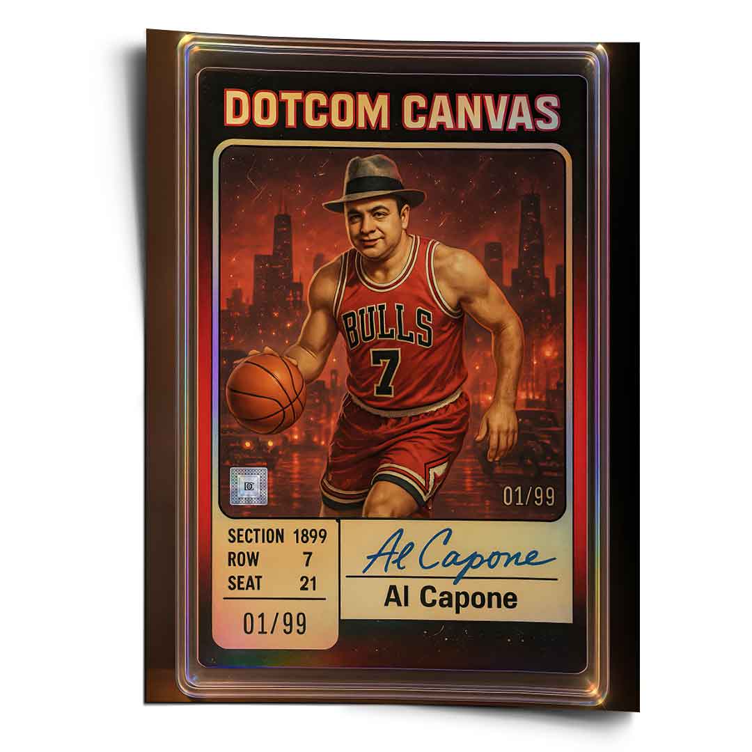 DOTCOMCANVAS Al Capone Basketball Card Poster Front