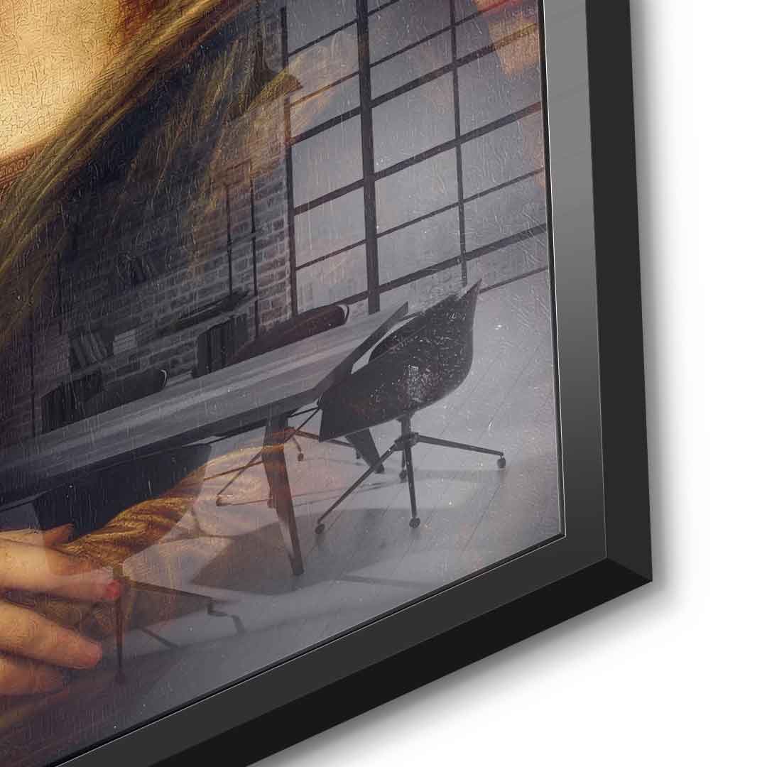 DOTCOMCANVAS Mona Lisa 2 for Toilett Acrylglasbild – Humor Klassik WC Wandbild