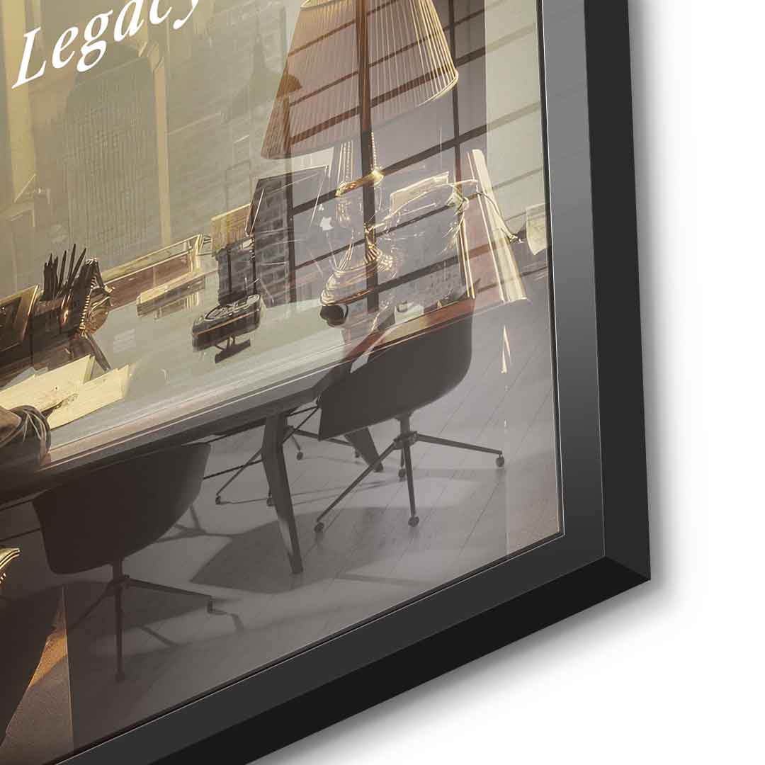DOTCOMCANVAS Leave a Legacy Acrylglasbild – Detail schwarzer Rahmen