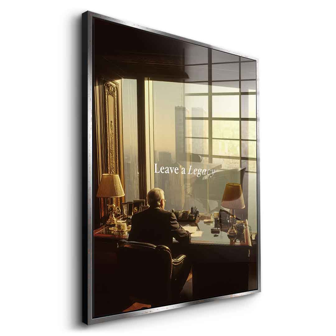 DOTCOMCANVAS Leave a Legacy Acrylglasbild – Seitenansicht Goldrahmen