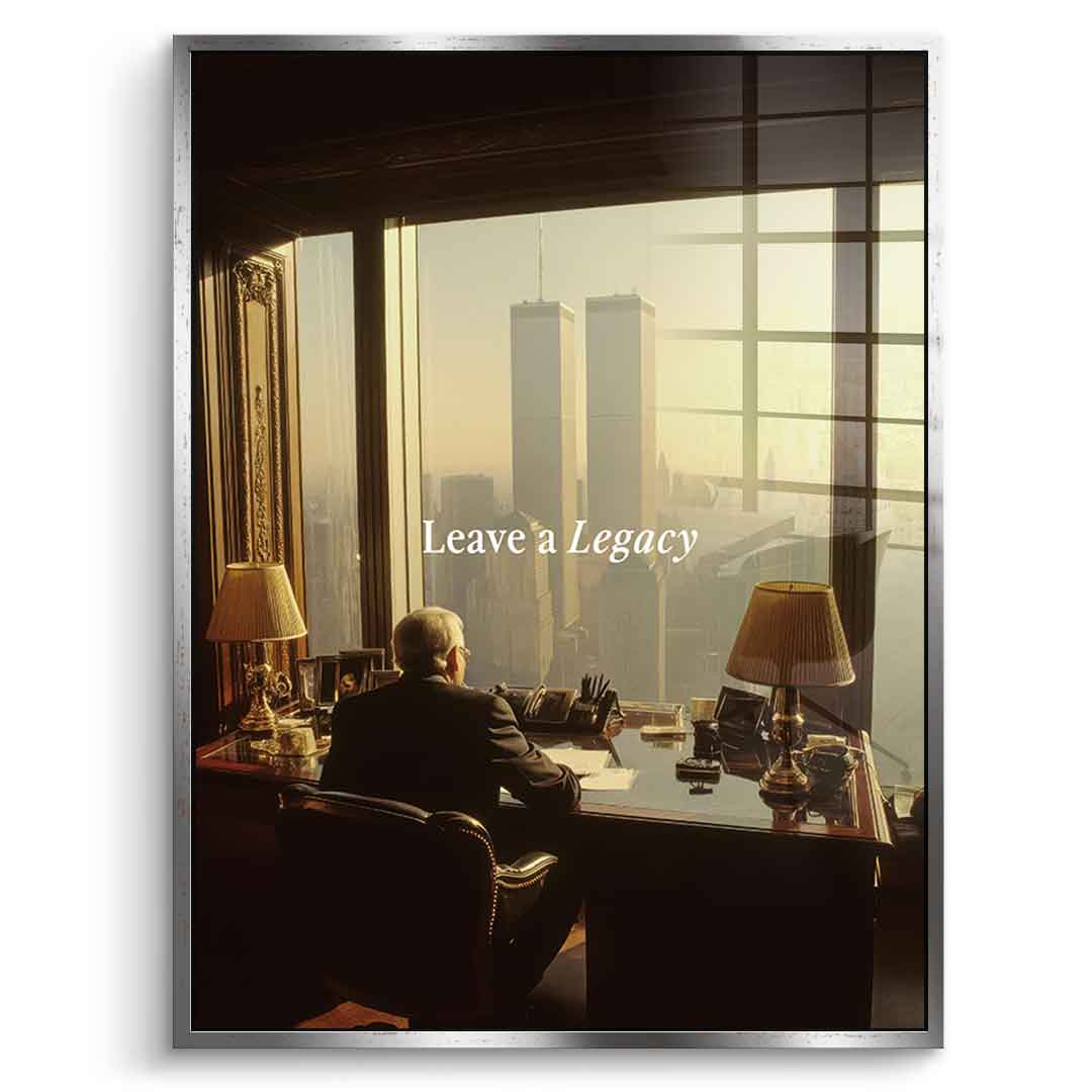DOTCOMCANVAS Leave a Legacy Acrylglasbild – Vorderansicht Silberrahmen