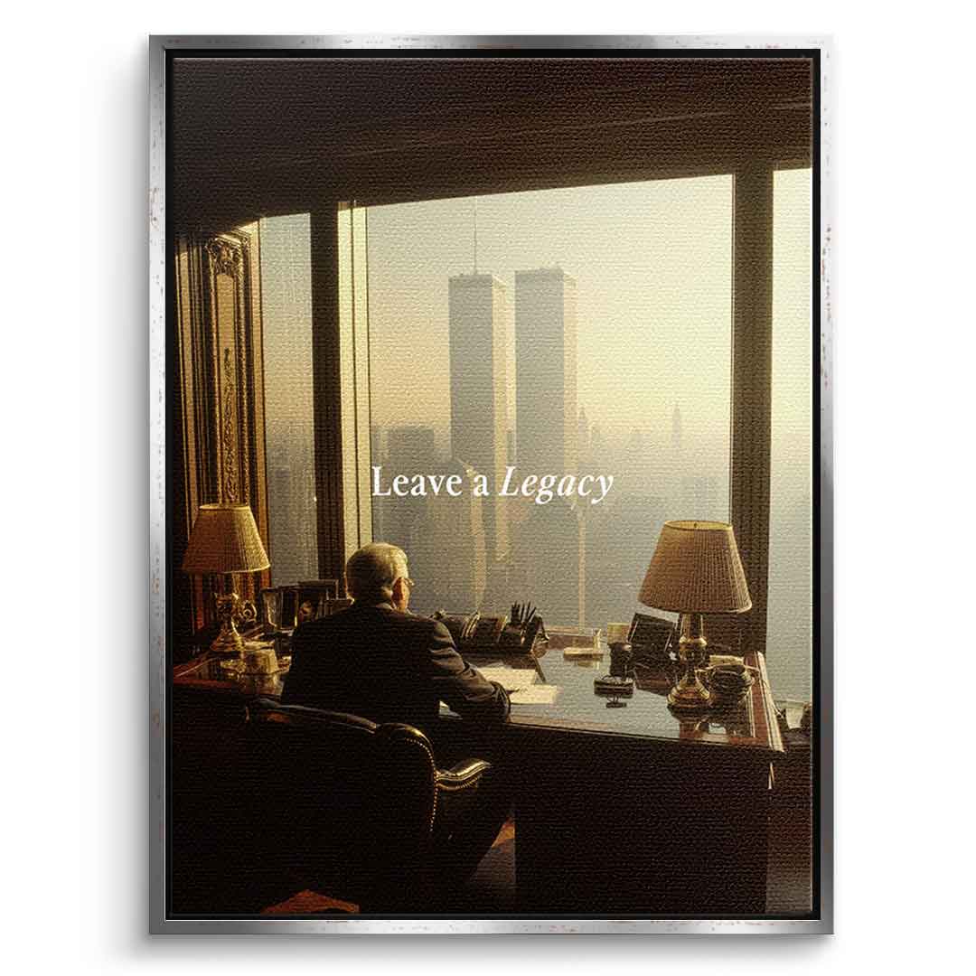 DOTCOMCANVAS Leave a Legacy Leinwandbild – Vorderansicht Silberrahmen