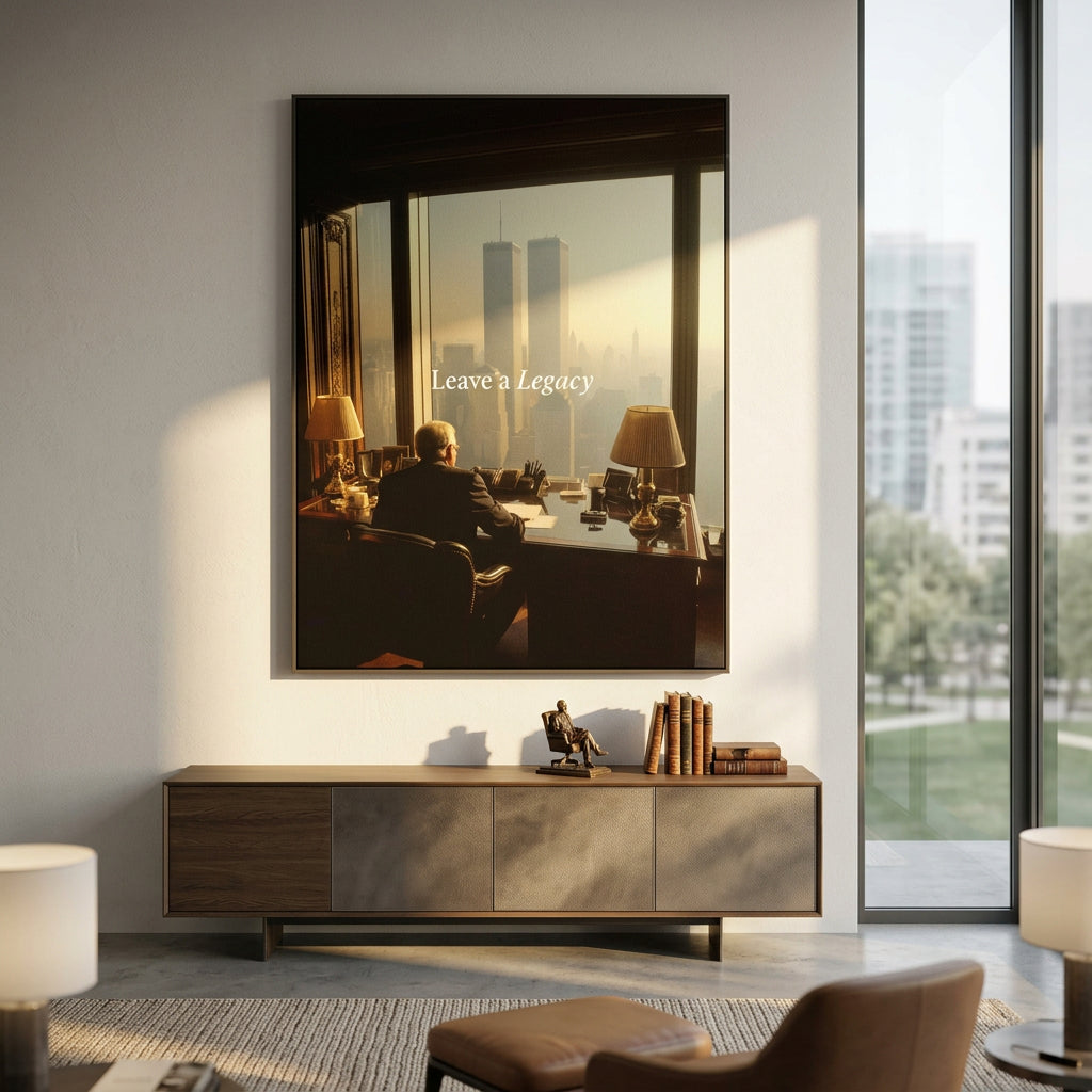 DOTCOMCANVAS Leave a Legacy Leinwandbild – Wohnraum Ambiente