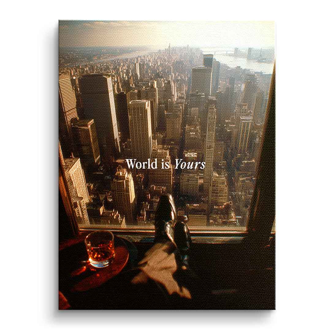 DOTCOMCANVAS World is Yours Leinwandbild Ohne Rahmen Front