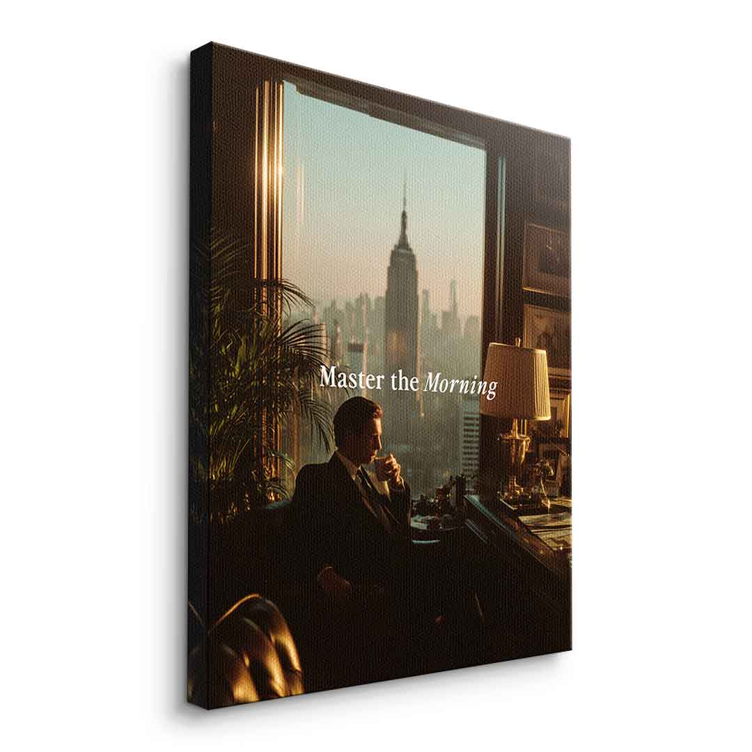 DOTCOMCANVAS Master the Morning Leinwandbild Ohne Rahmen Seitenansicht
