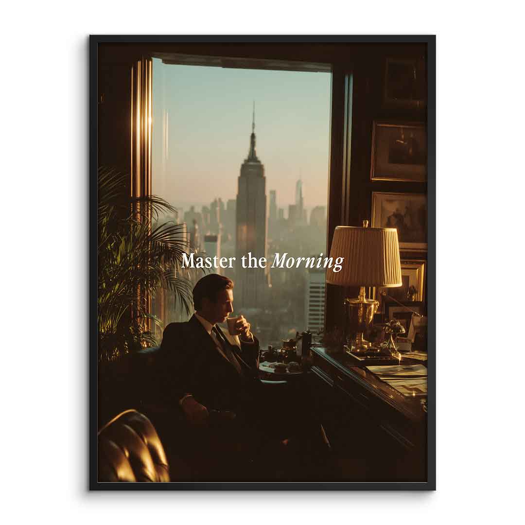 DOTCOMCANVAS Master the Morning Poster Rahmen Front