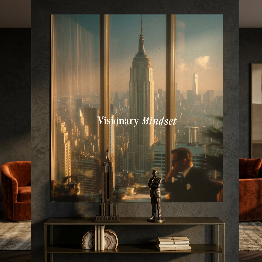 DOTCOMCANVAS® Visionary Mindset Poster – Raum-Mockup