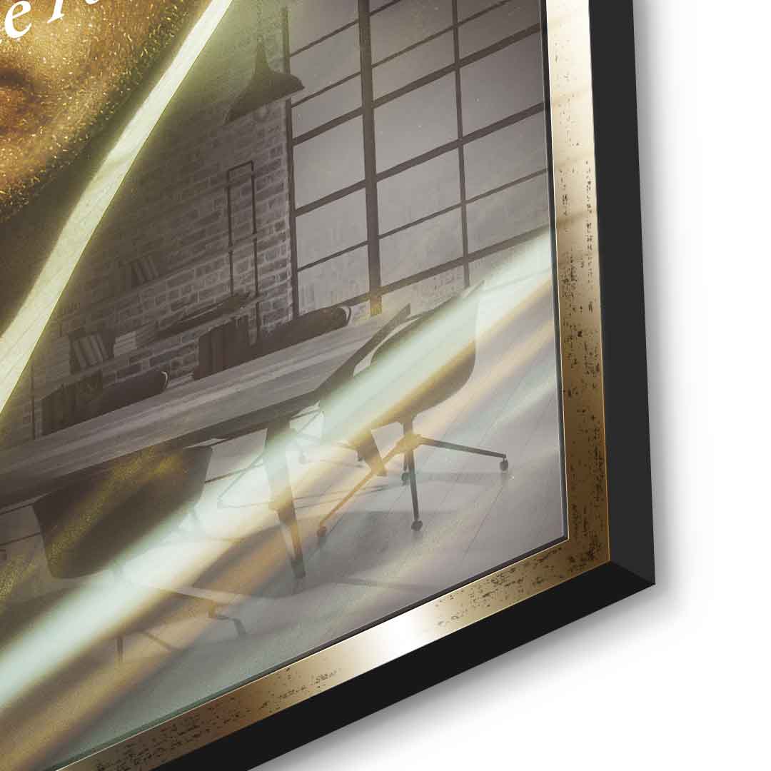 DOTCOMCANVAS® Absolute Focus Acrylglas – Seitenansicht