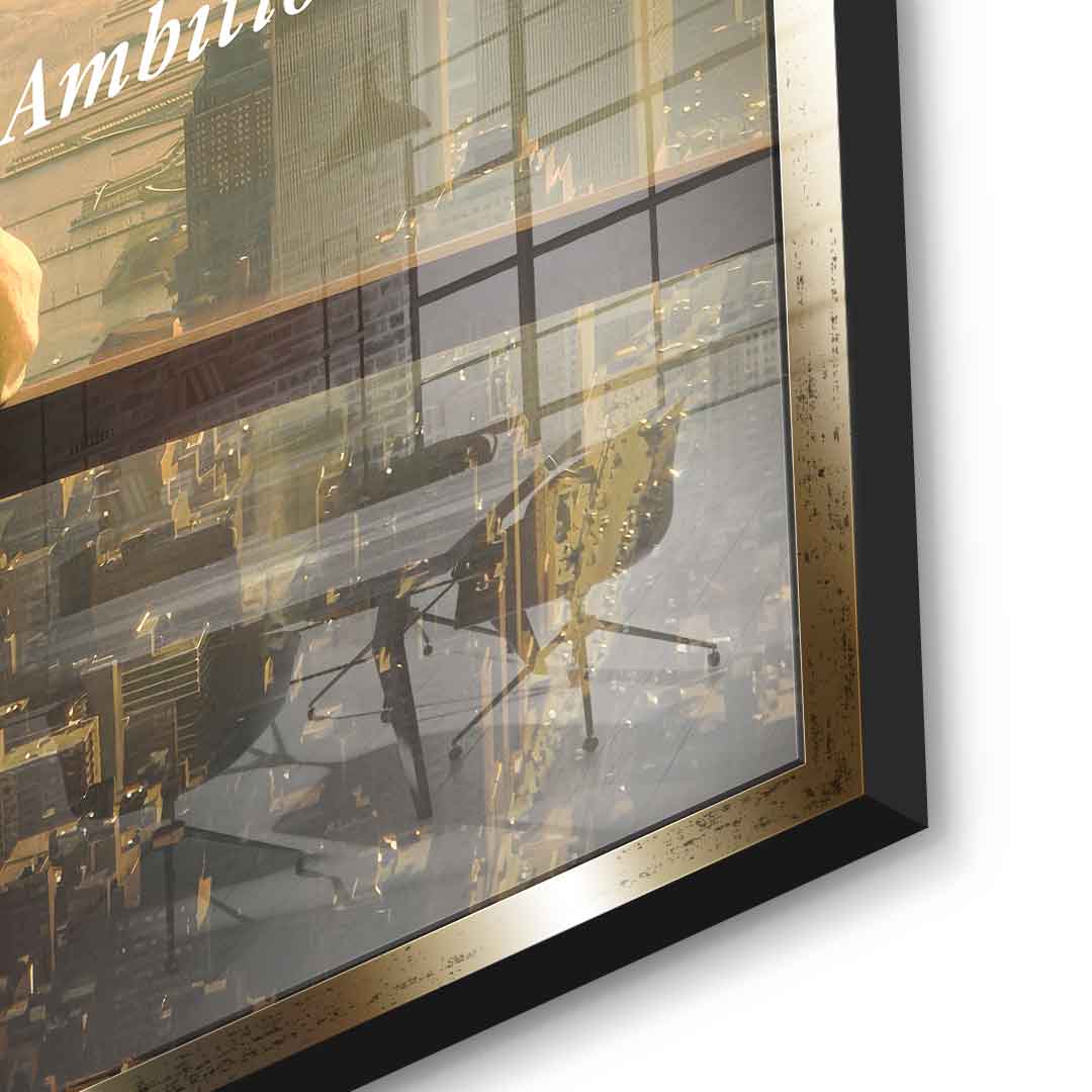 DOTCOMCANVAS Timeless Ambition Acrylglasbild Detailansicht gold