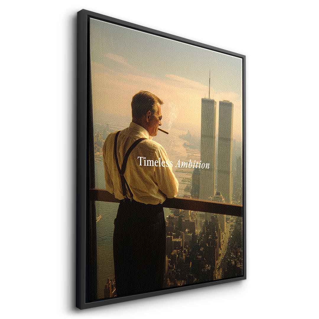 DOTCOMCANVAS Timeless Ambition Leinwandbild Seitenansicht schwarzer Rahmen