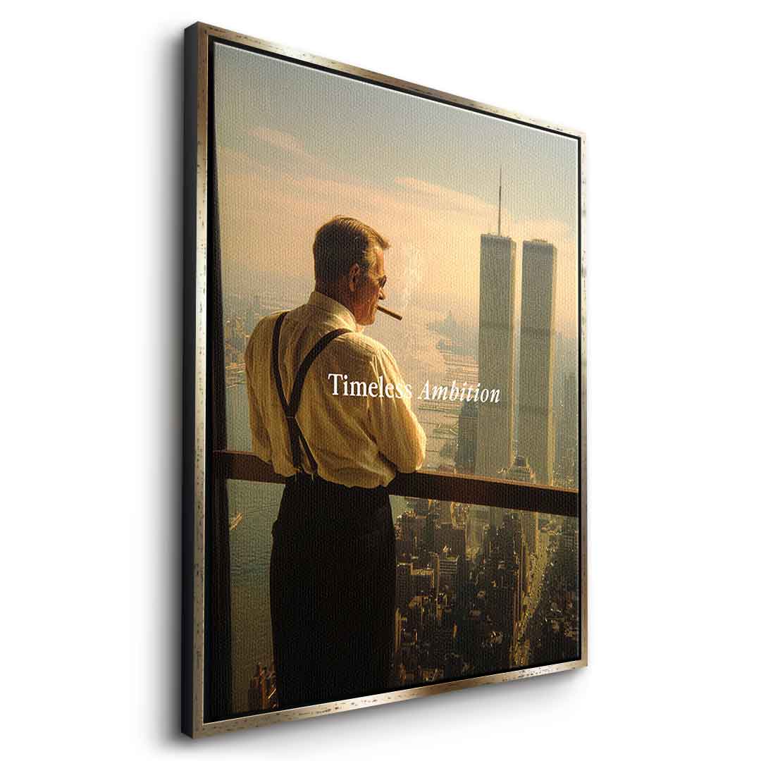 DOTCOMCANVAS Timeless Ambition Leinwandbild Seitenansicht goldener Rahmen