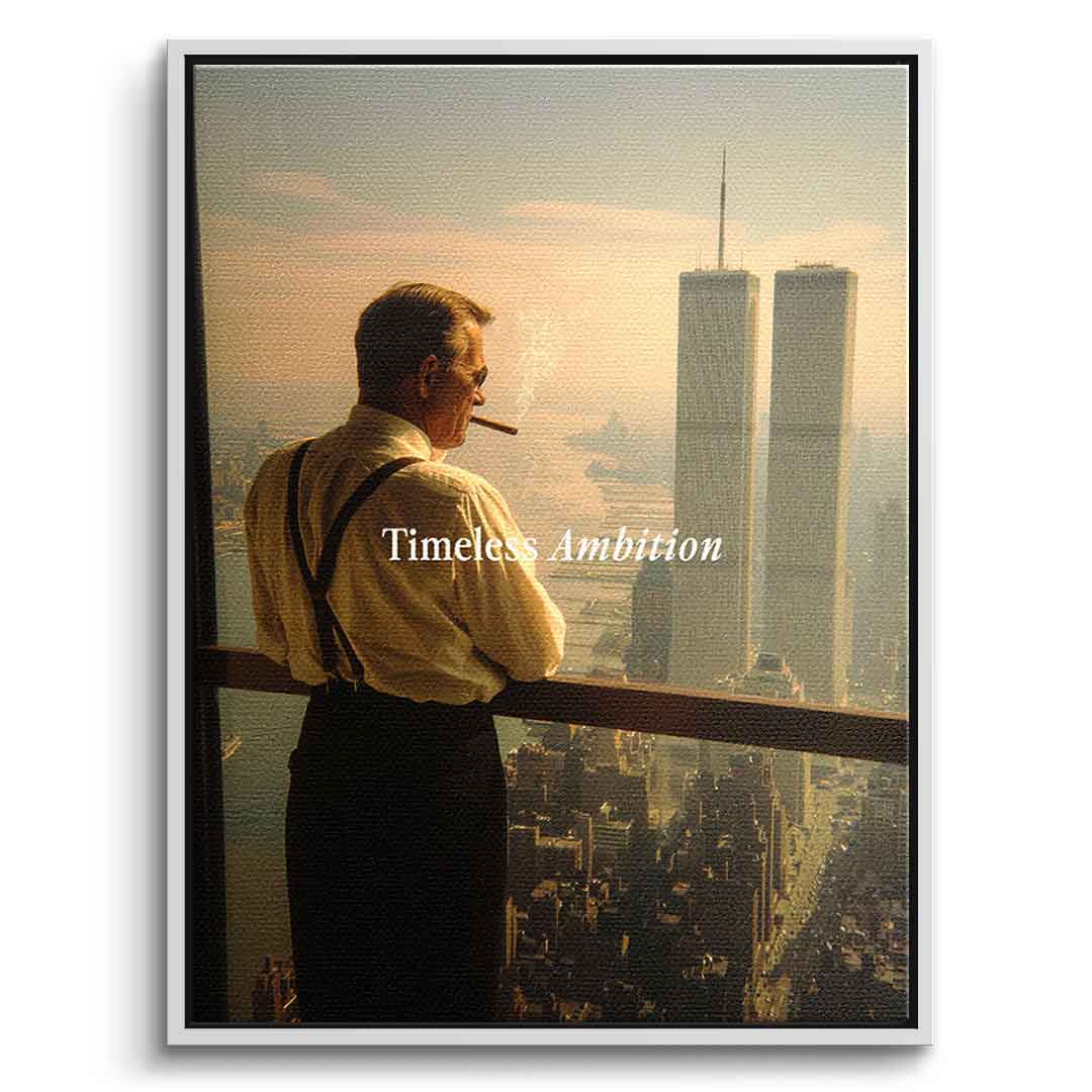 DOTCOMCANVAS Timeless Ambition Leinwandbild Frontansicht weißer Rahmen
