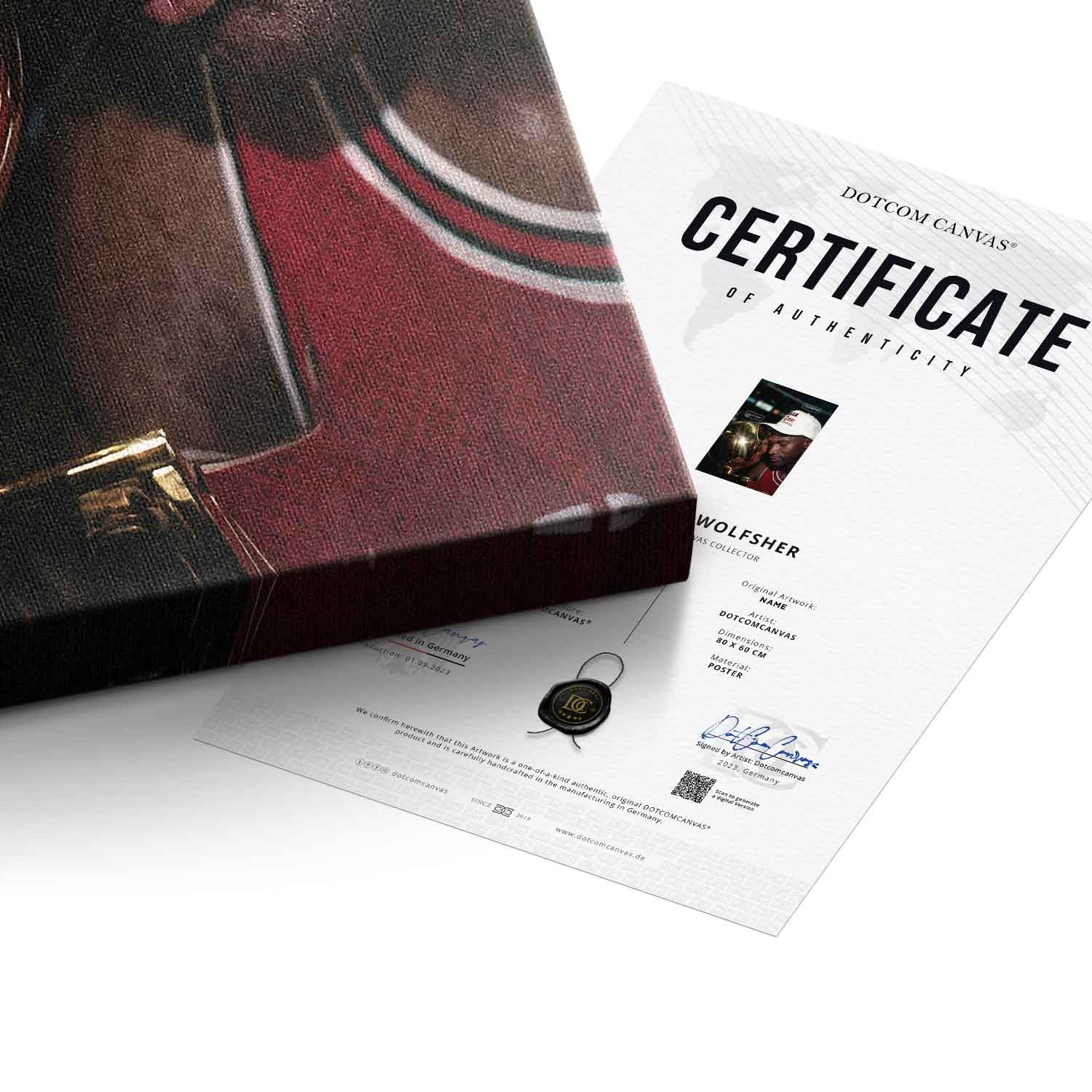 Success & Discipline Leinwand Echtheitszertifikat