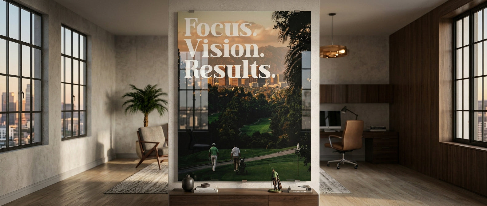 Focus. Vision. Results. Acryl Banner