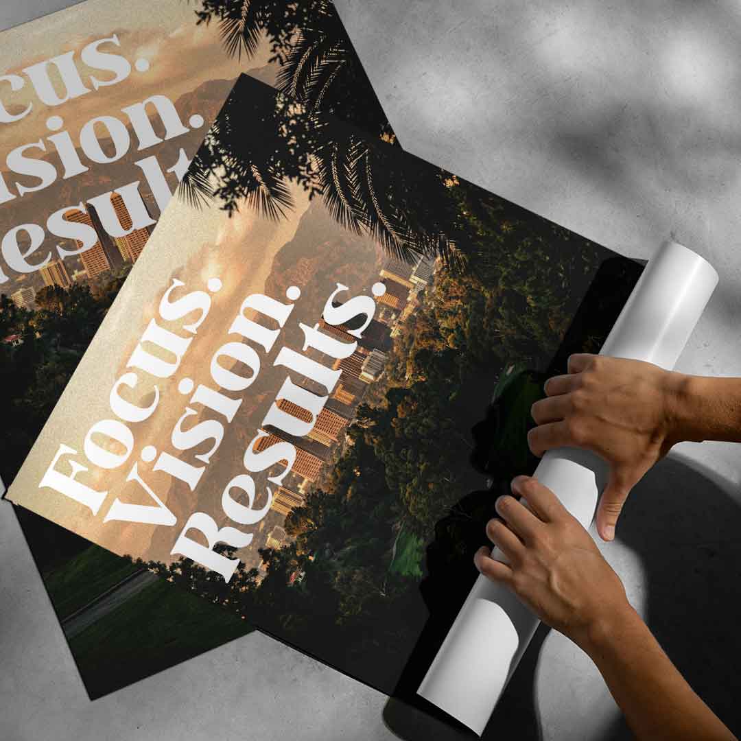 Focus. Vision. Results. Poster Rolle
