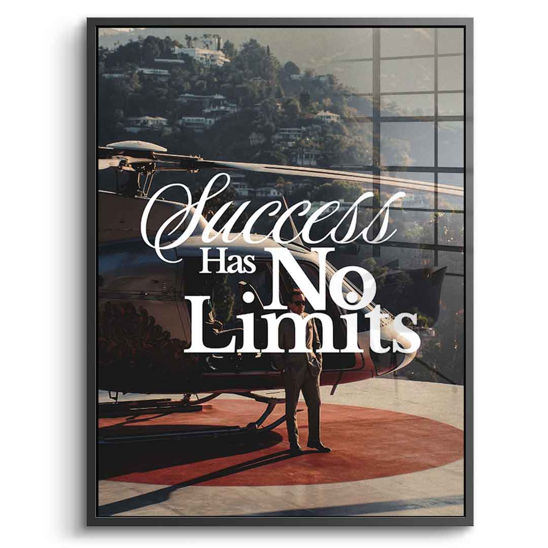 Success has no limits Acrylglasbild Schwarz