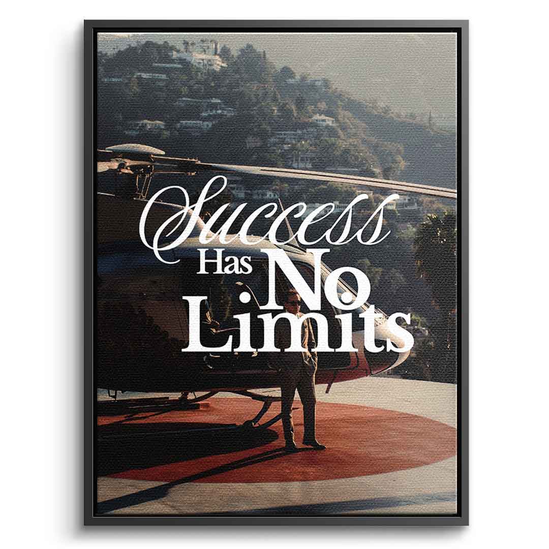 Success has no limits Leinwandbild Schwarz