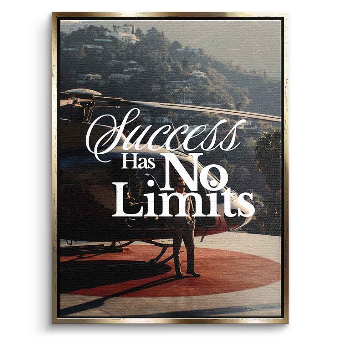 Success has no limits Leinwandbild Gold