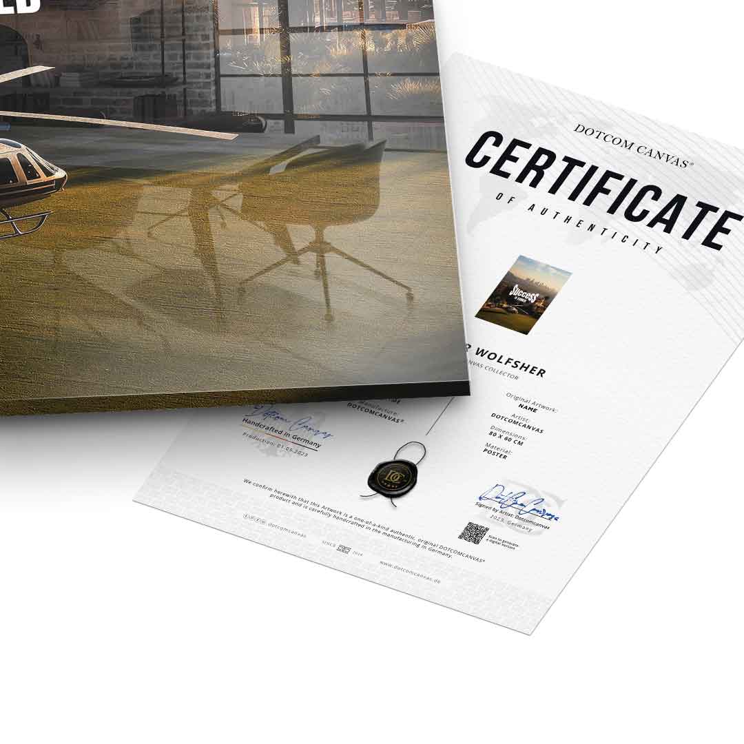 DOTCOMCANVAS Success is Earned Acrylglasbild Verpackung Versand-Schutz