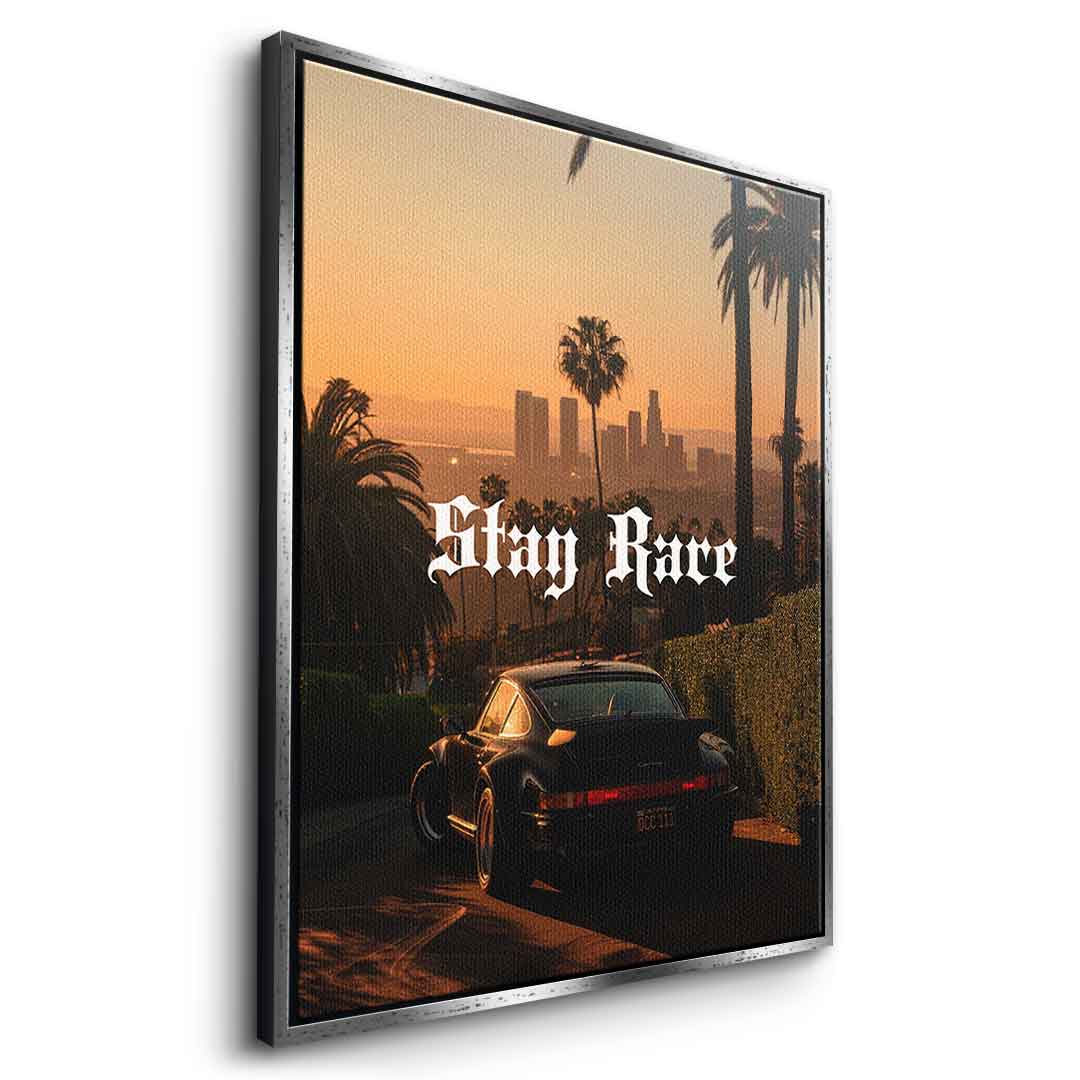 DOTCOMCANVAS Stay Rare Leinwandbild Seitenansicht weißer Rahmen