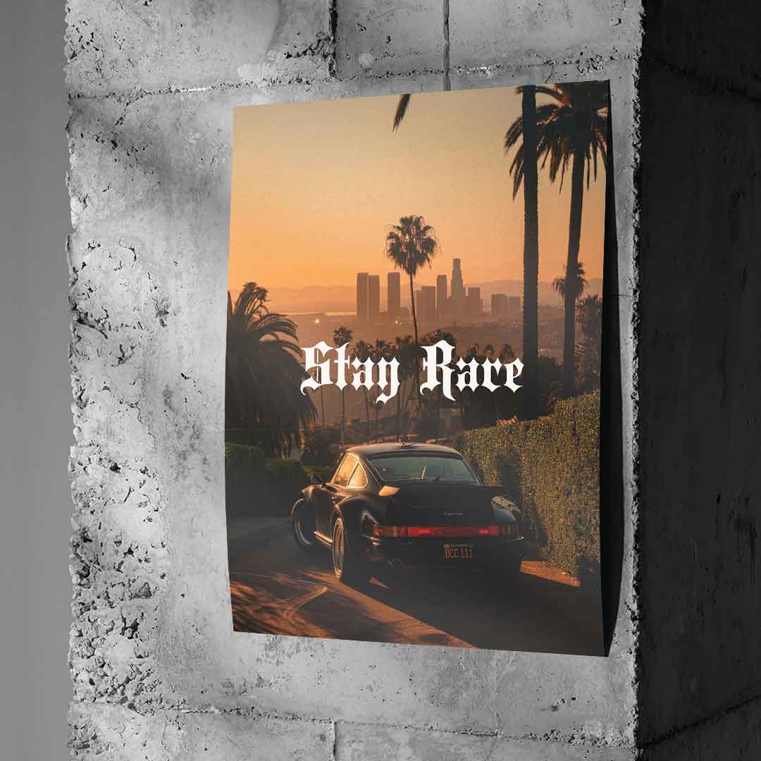 DOTCOMCANVAS Stay Rare Poster auf Betonwand
