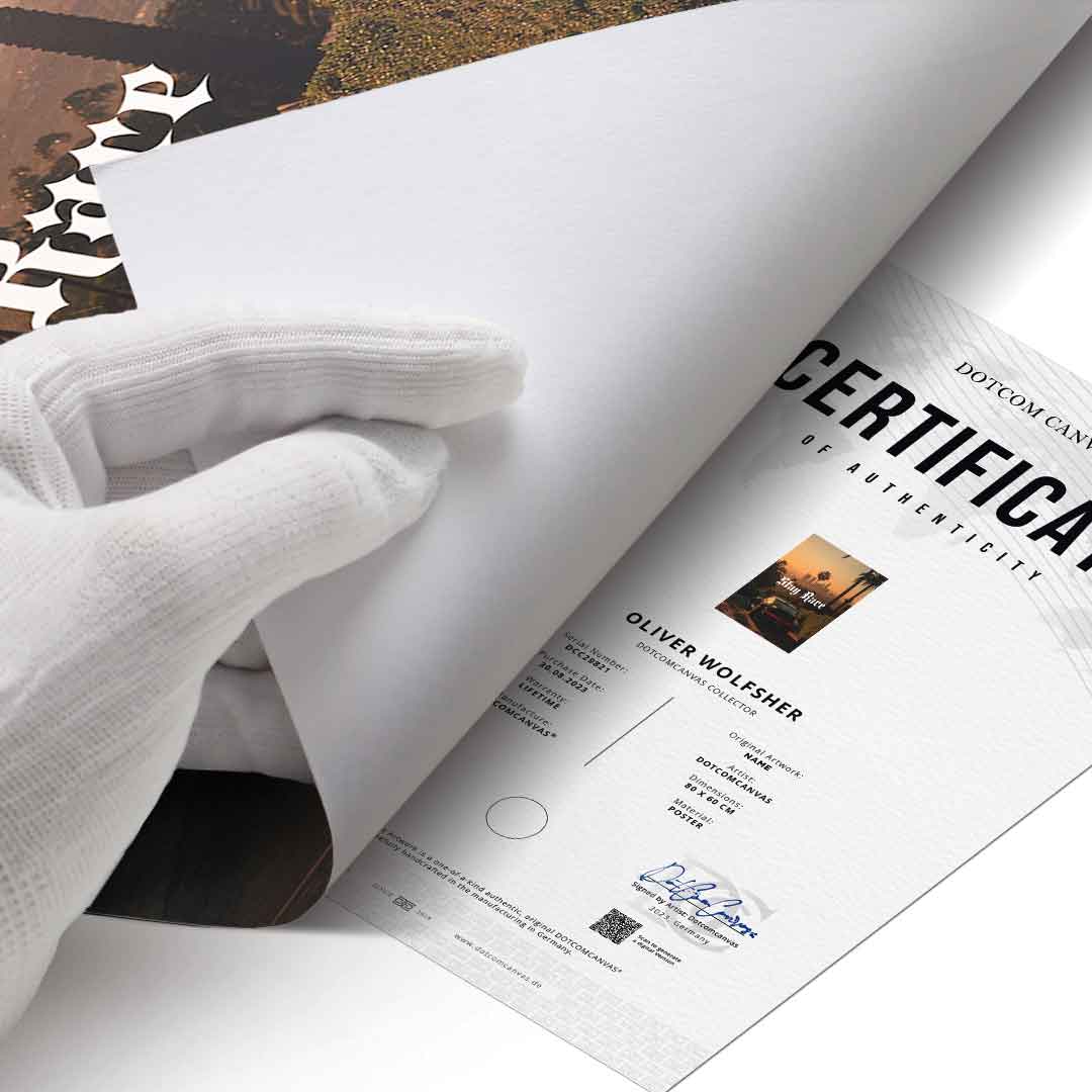 DOTCOMCANVAS Stay Rare Poster Echtheitszertifikat