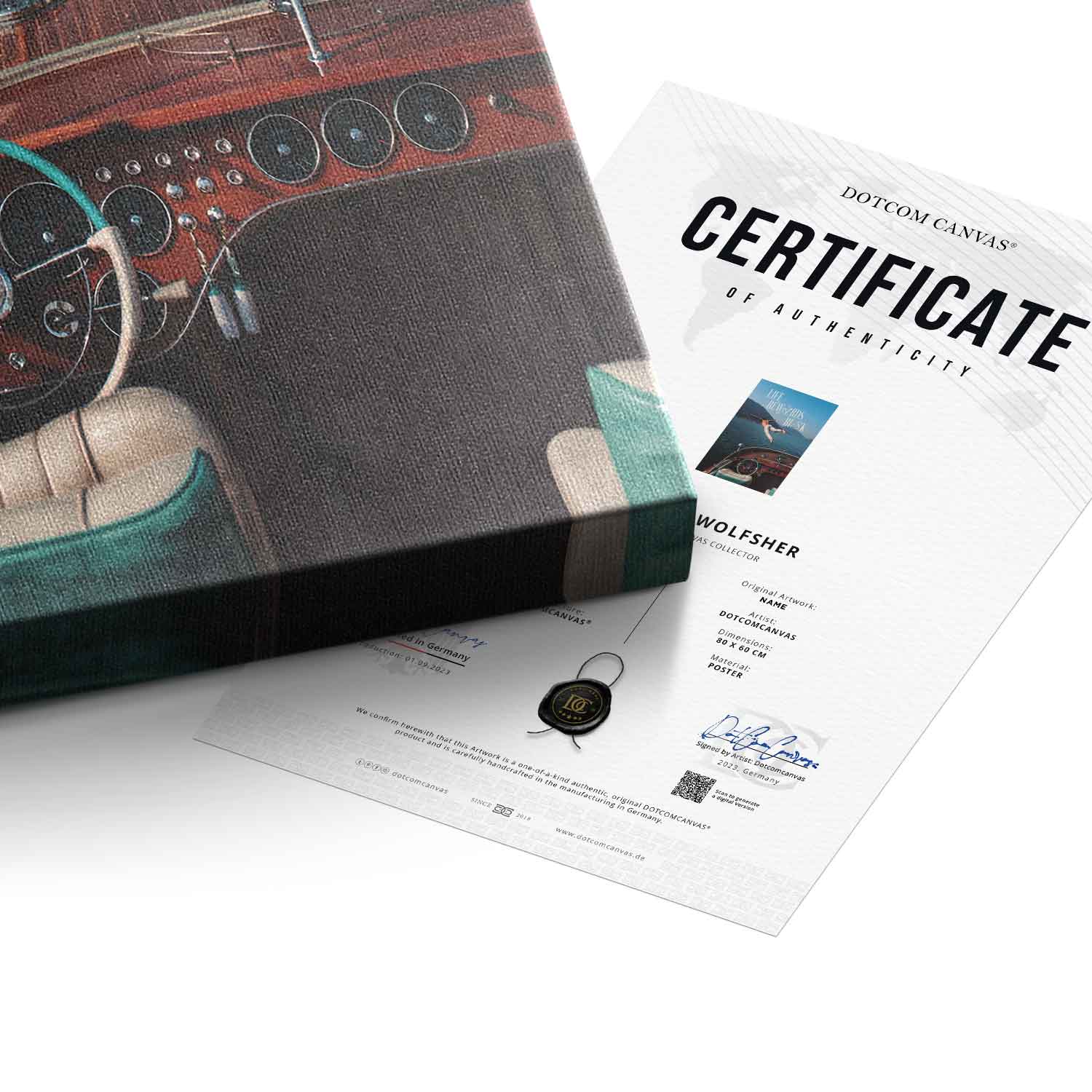 DOTCOMCANVAS Life Rewards Risk Leinwandbild Echtheitszertifikat
