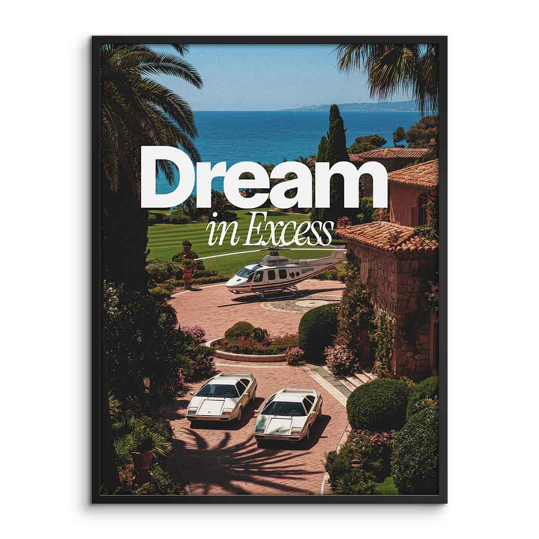 Dream in Excess Poster Frame Front