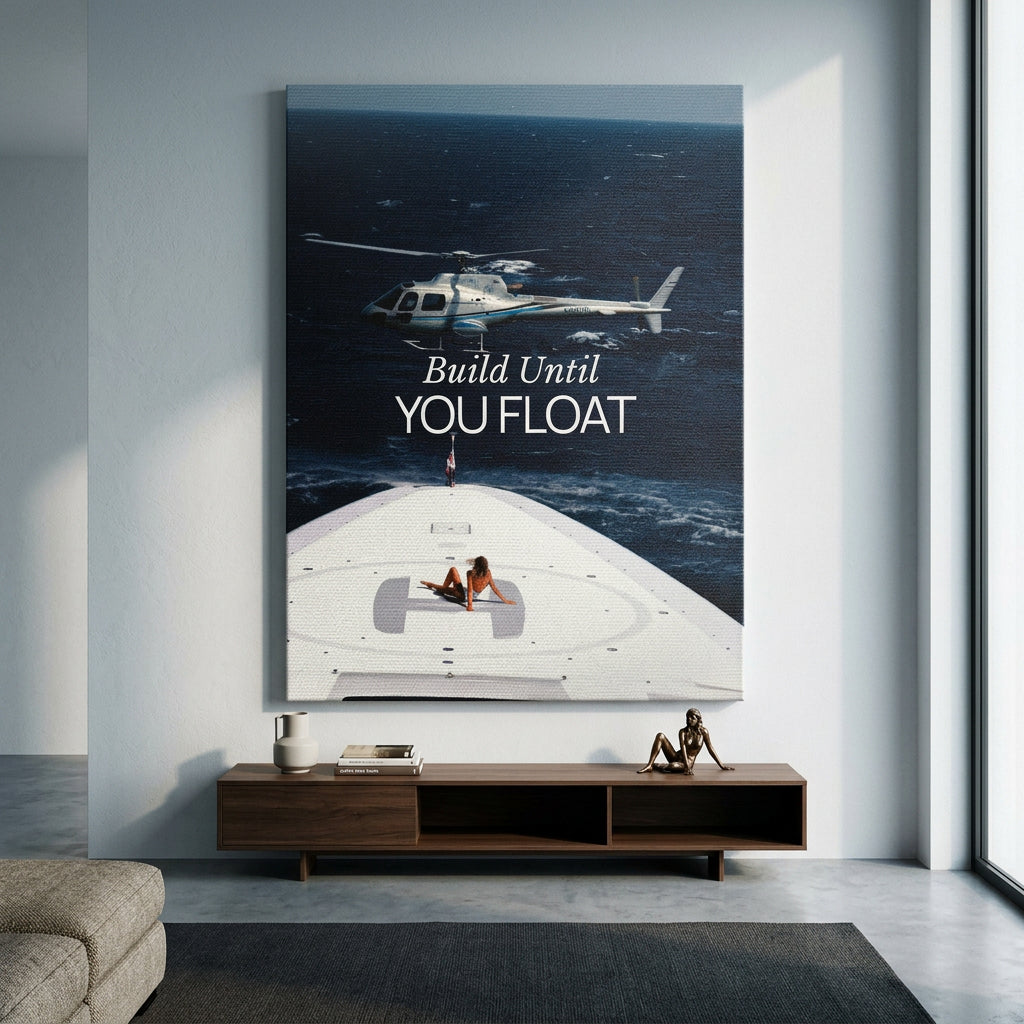 Build Until You Float Canvas Room