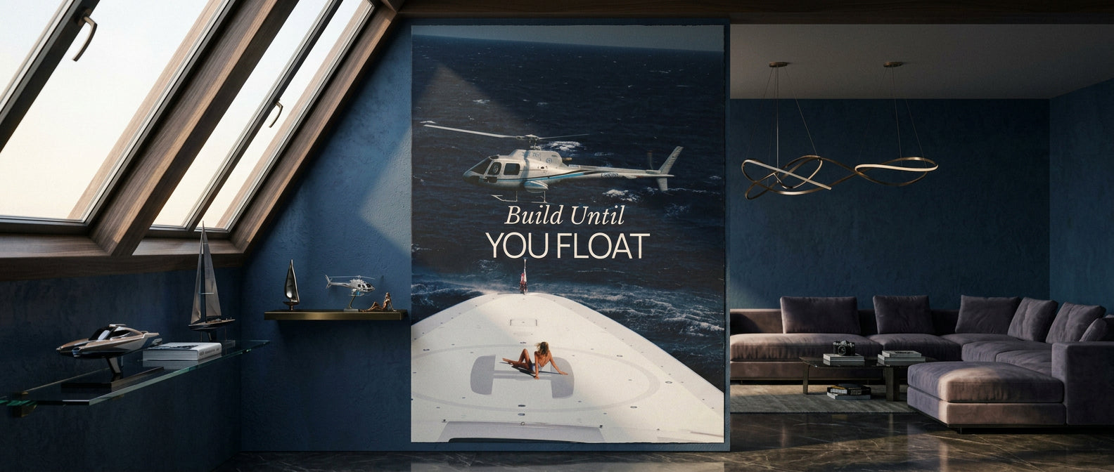 Build Until You Float Poster Banner