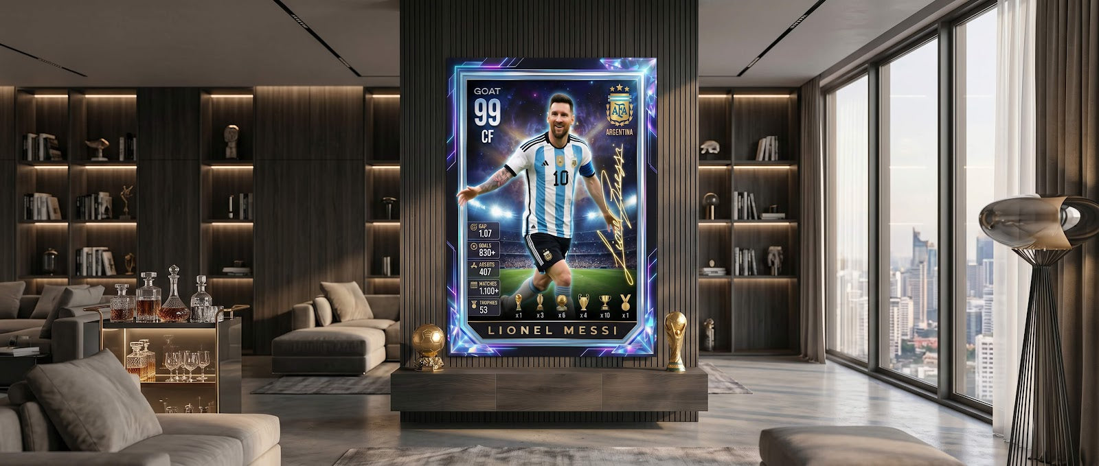 Messi Trade Card Poster Banner