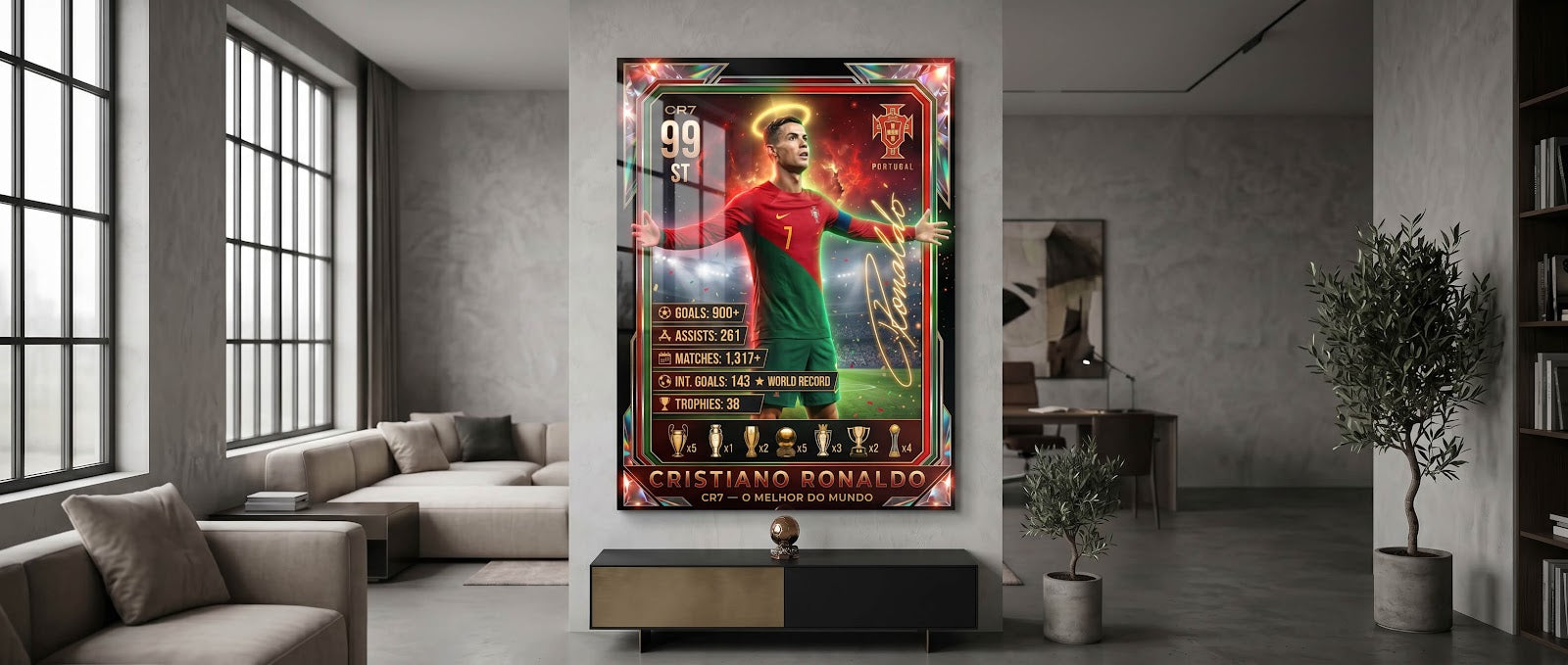 Ronaldo Trade Card Acrylglas Banner