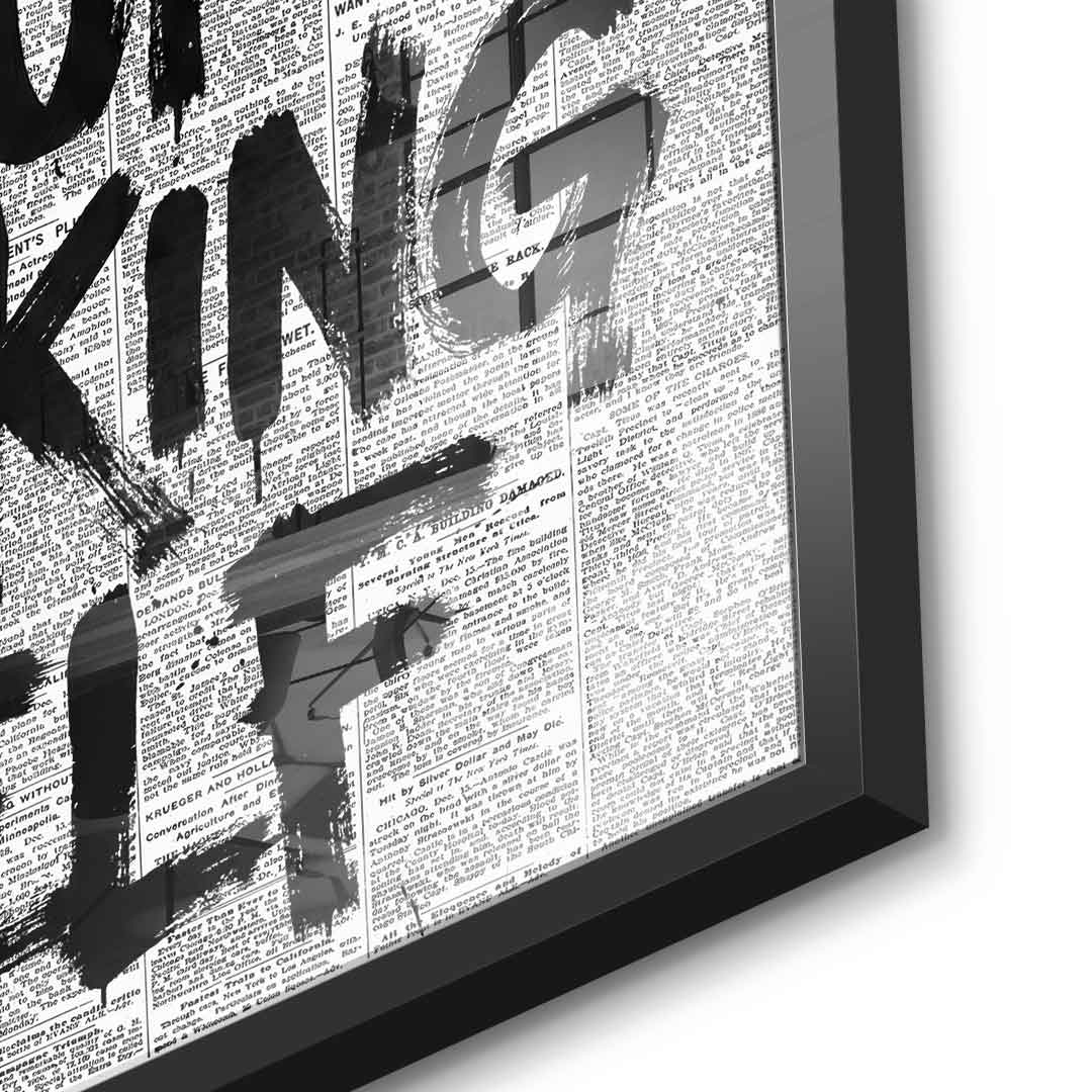 Believe in your f***ing self Acrylglas - Detail Schwarz