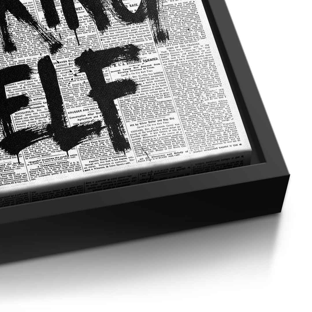 Believe in your f***ing self - Detail Schwarz