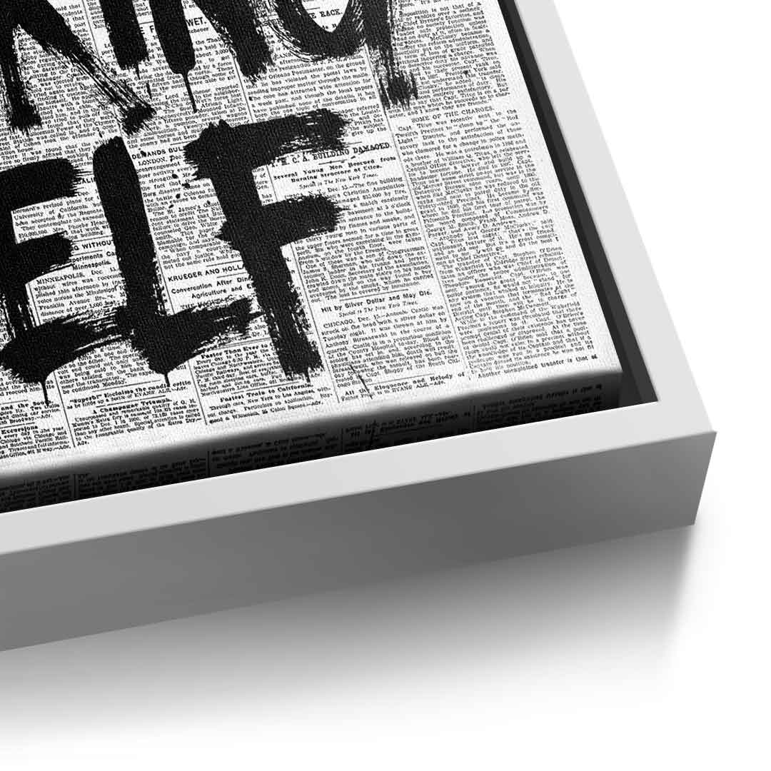 Believe in your f***ing self - Detail Weiß