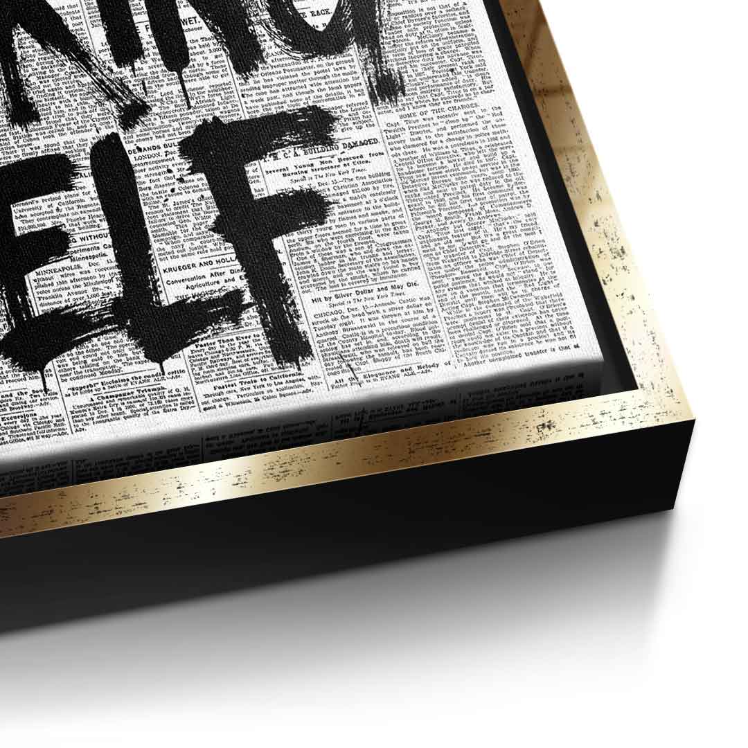 Believe in your f***ing self - Detail Gold