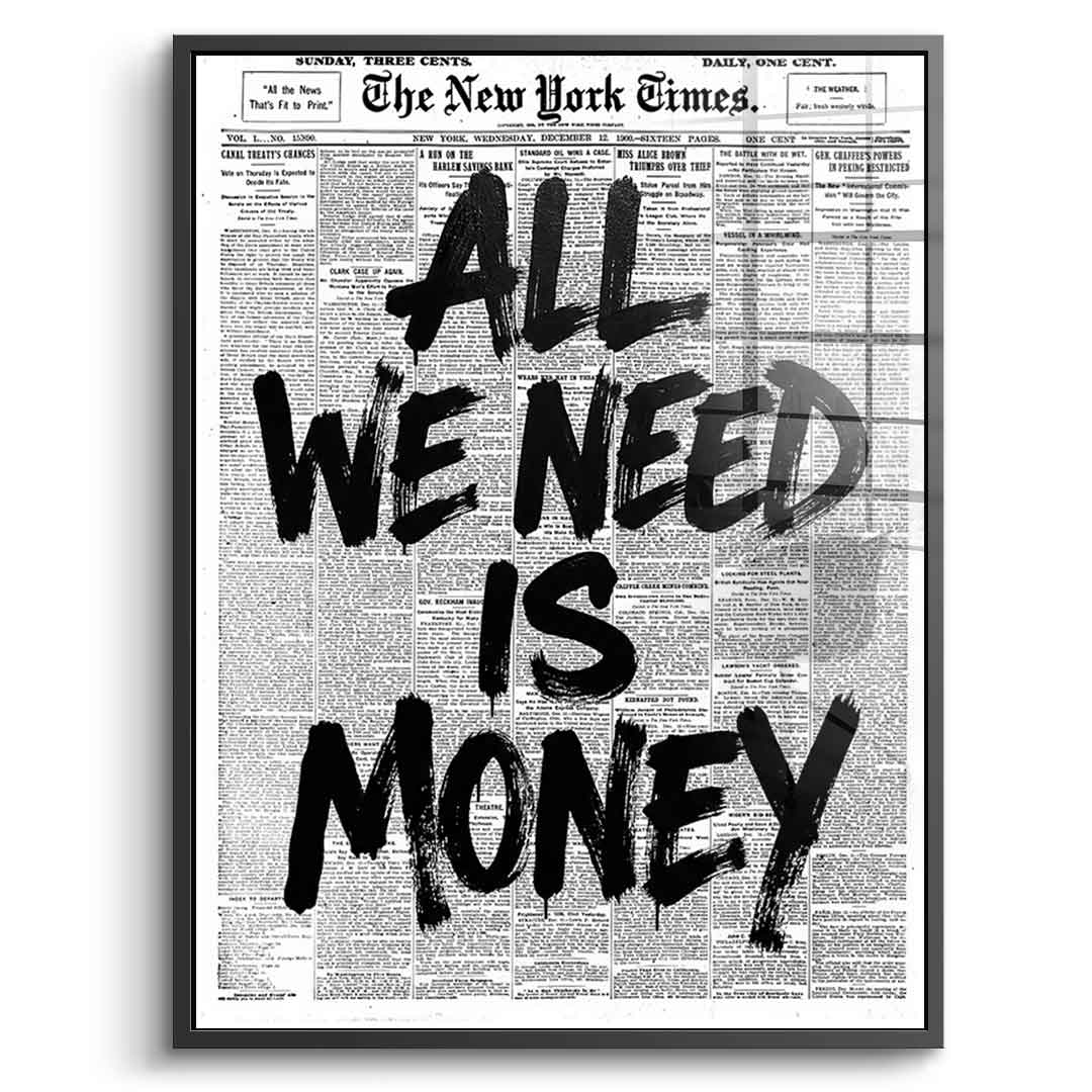 All we need is money - Front Schwarz