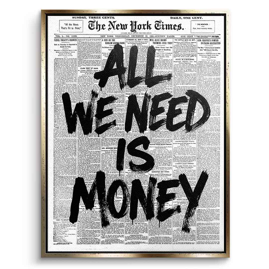 All we need is money - Front Gold