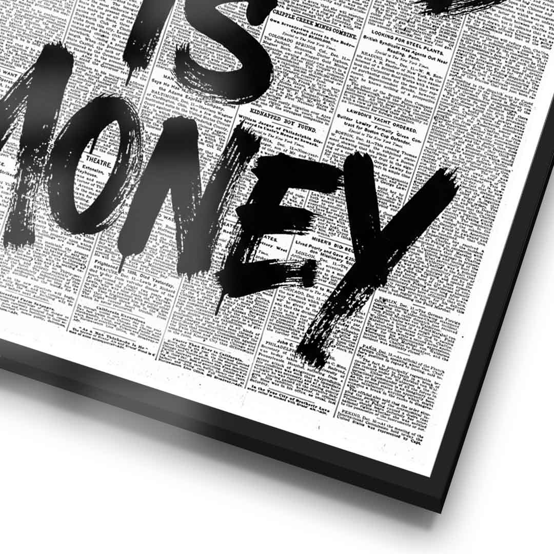 All we need is money - Poster Detail Rahmen