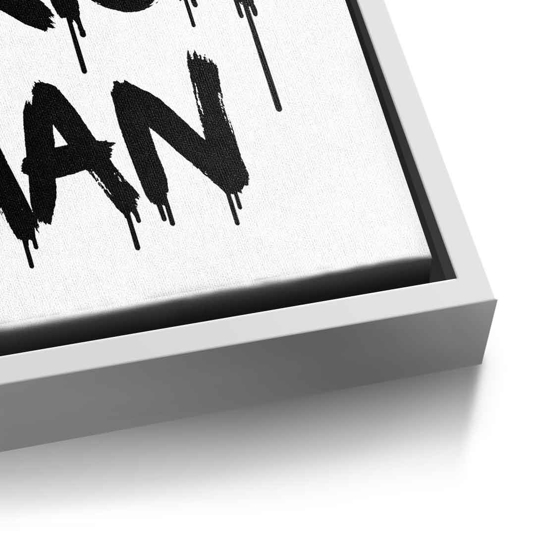 DOTCOMCANVAS Mom, I am a Rich, Man. Leinwandbild Detail weißer Rahmen