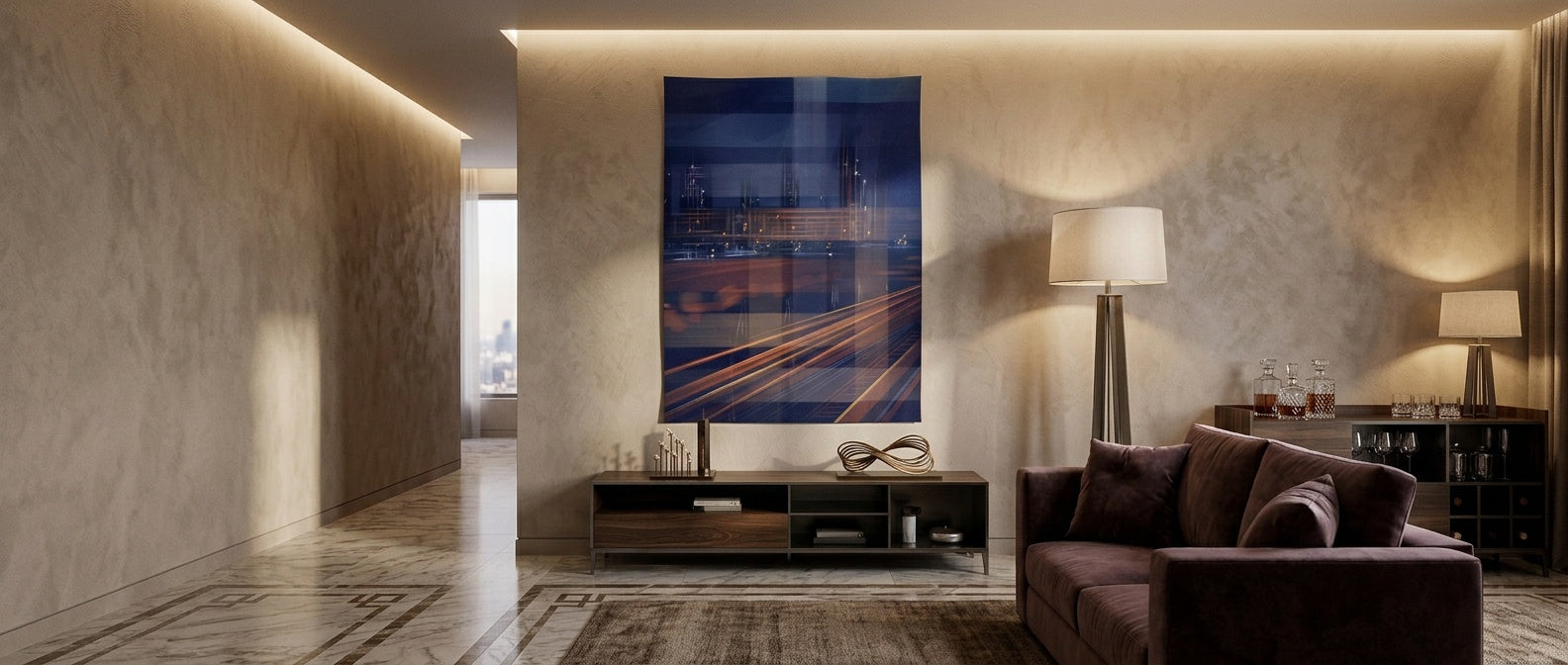 A City Night Permeated with Light Poster Banner