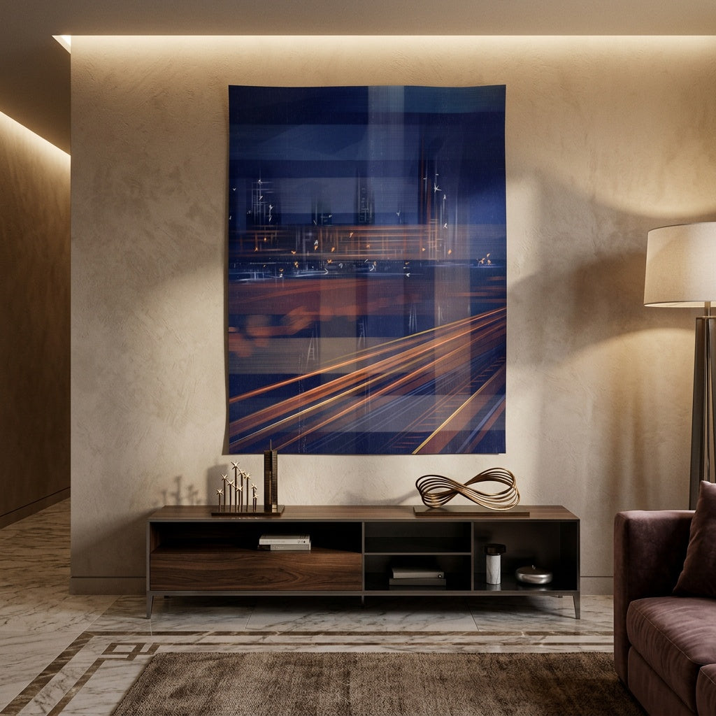 A City Night Permeated with Light Poster im Raum