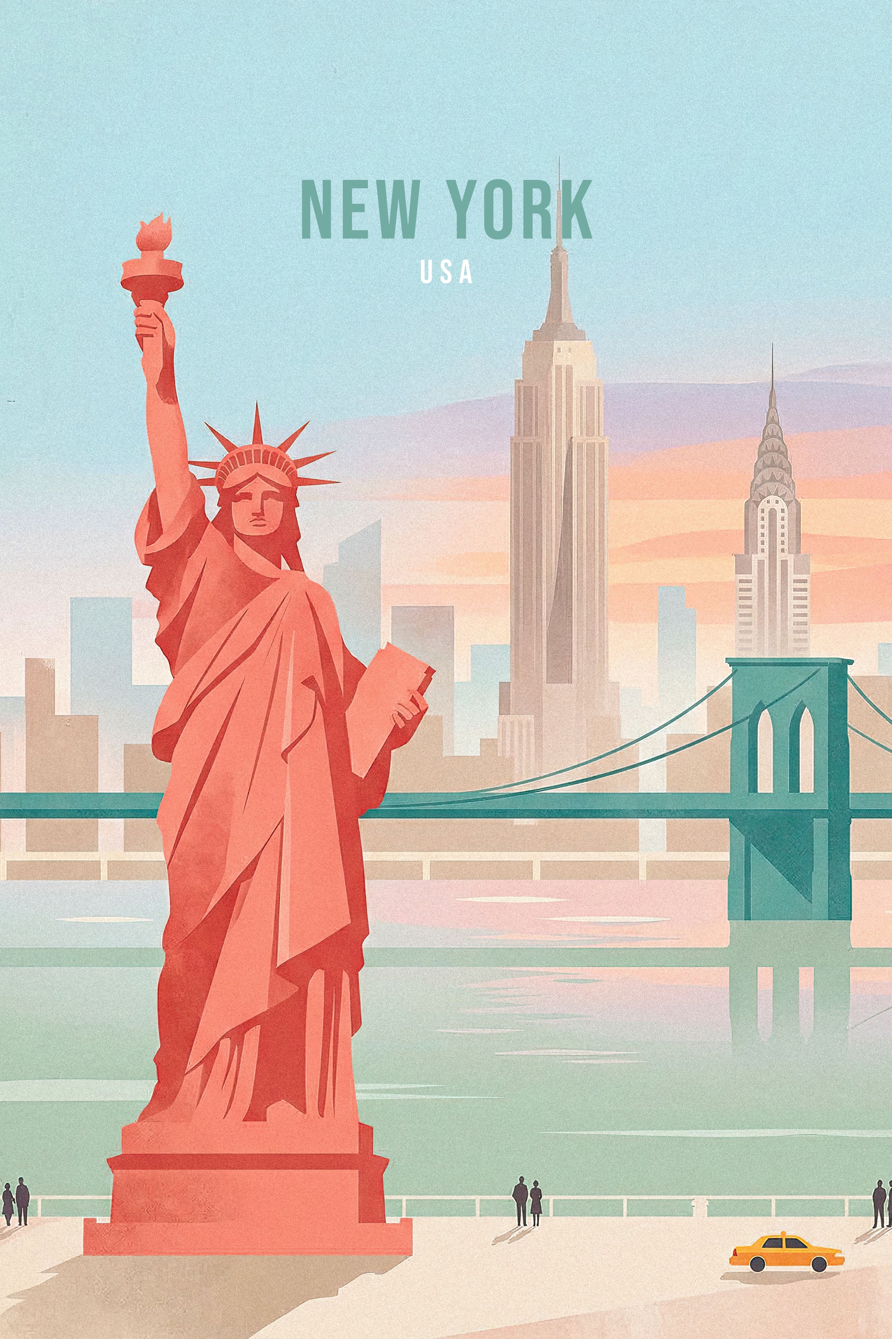 DOTCOMCANVAS 3554 New York Leinwandbild Originalmotiv